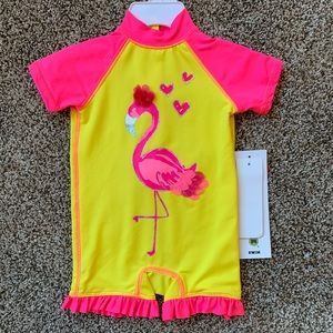 Baby girl one piece bodysuit/rash guard